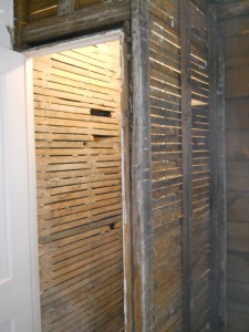 The bill closet was stripped down to the lathe.