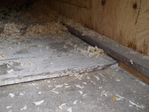 Detail of sliding trap door